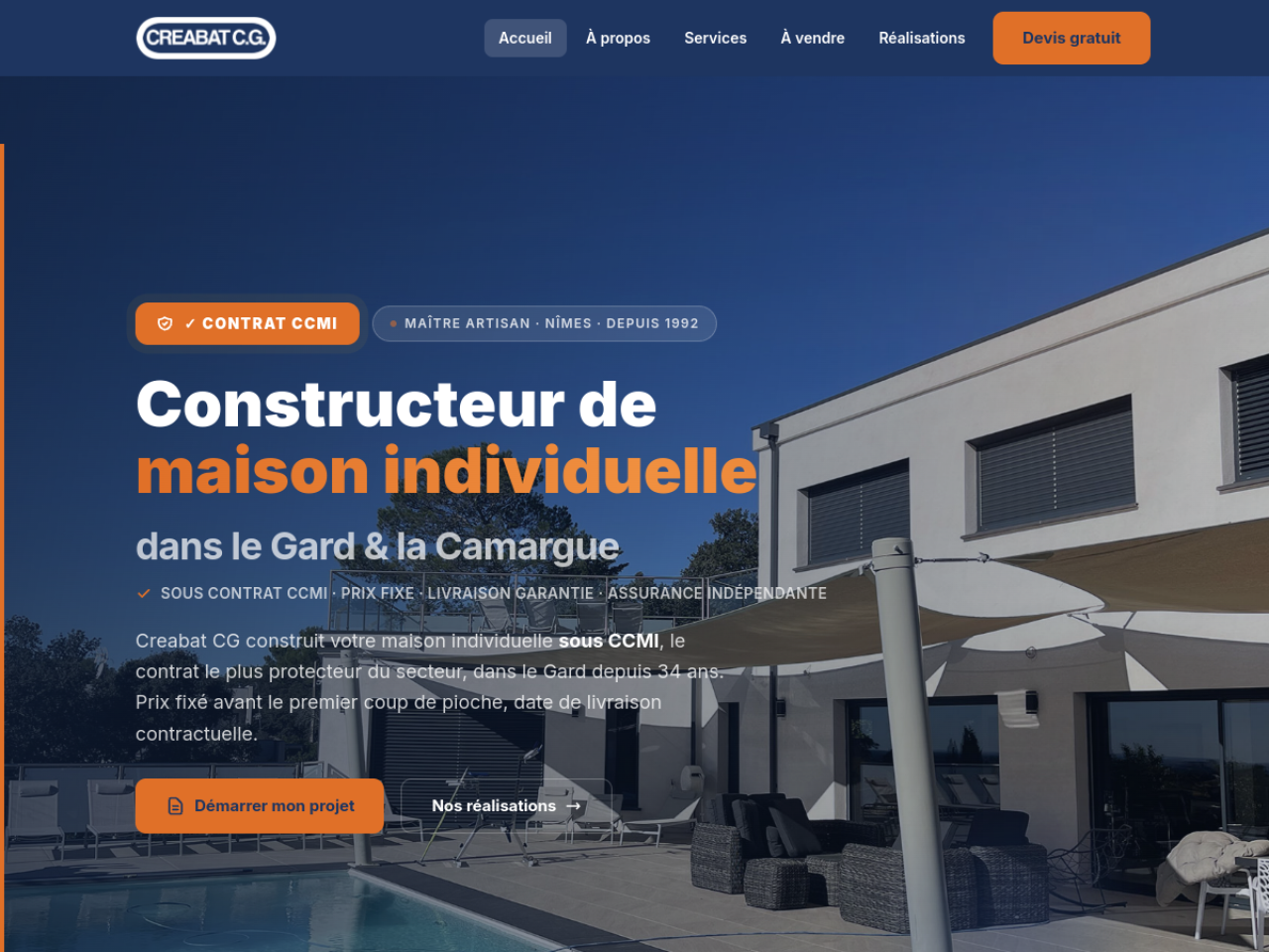 Aperçu du site Créabat