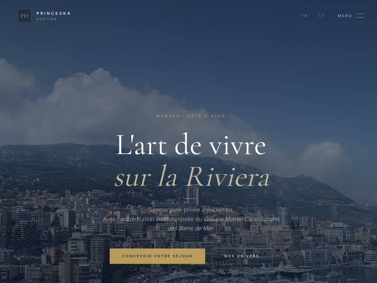Aperçu du site Princeska Hosting